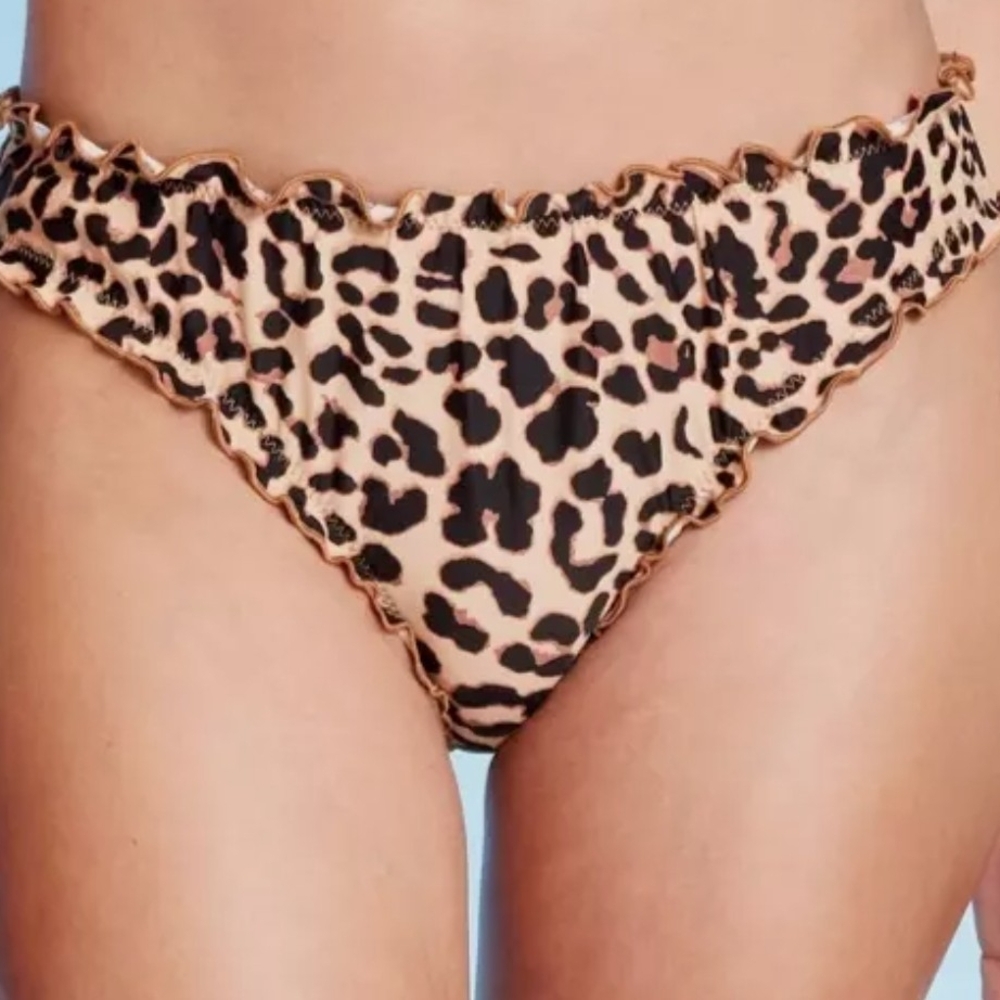 Black-Tan-Leopard Print low Rise-ultra High Leg-Super Cheeky Bikini Bottoms.